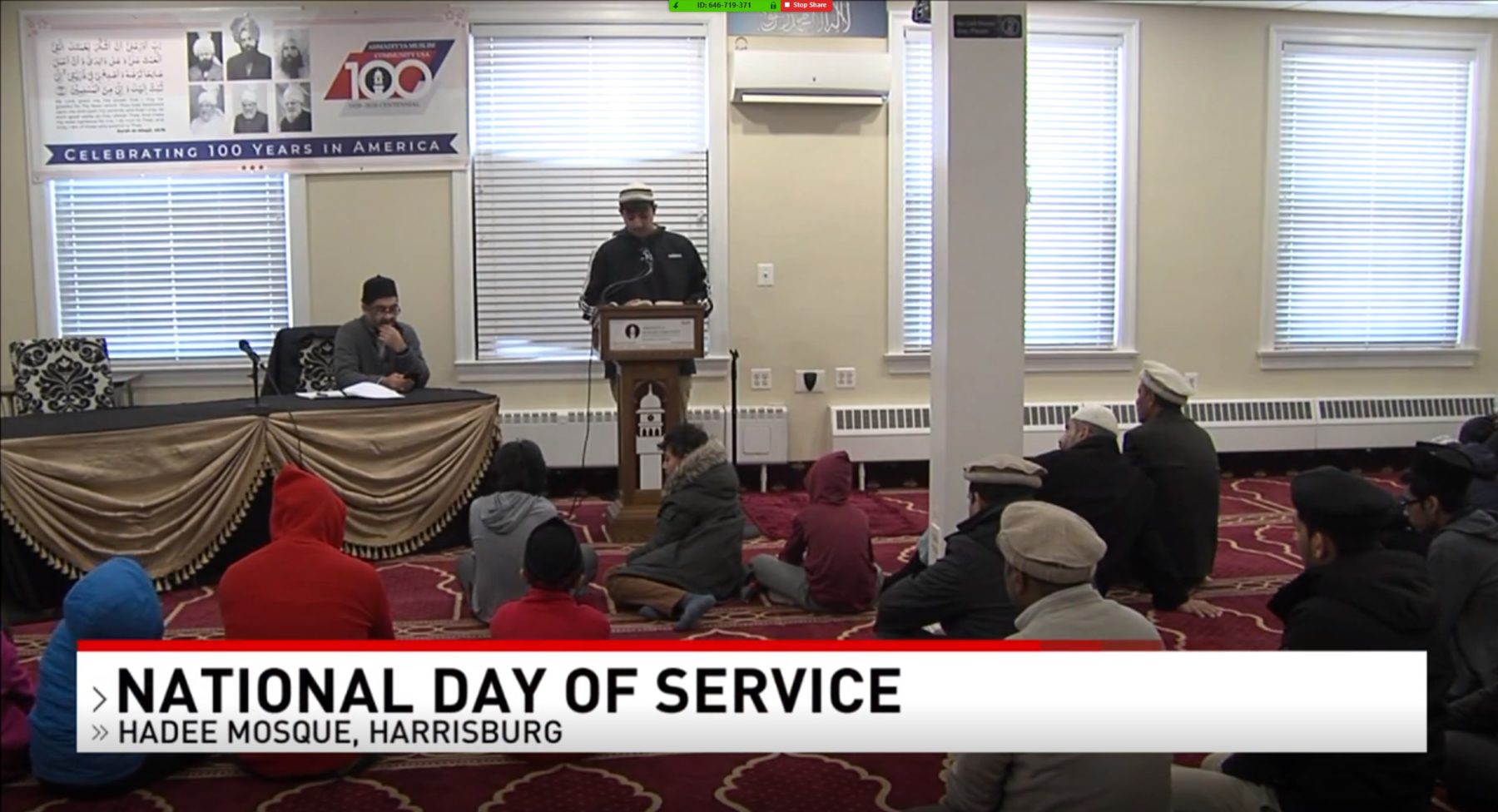 Hadee Mosque in Harrisburg PA commemorating National Day of Service