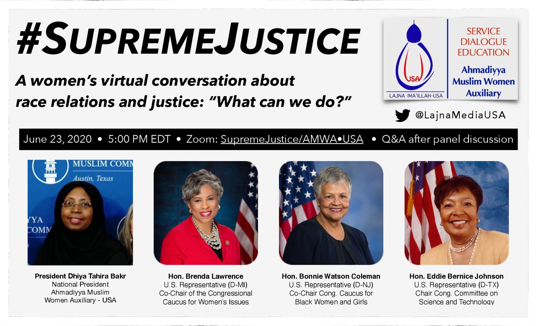 Virtual Webinar on Racial Justice by Ahmadiyya Muslim Women